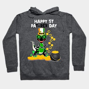 happy st pat rex day Dinosaur Hoodie